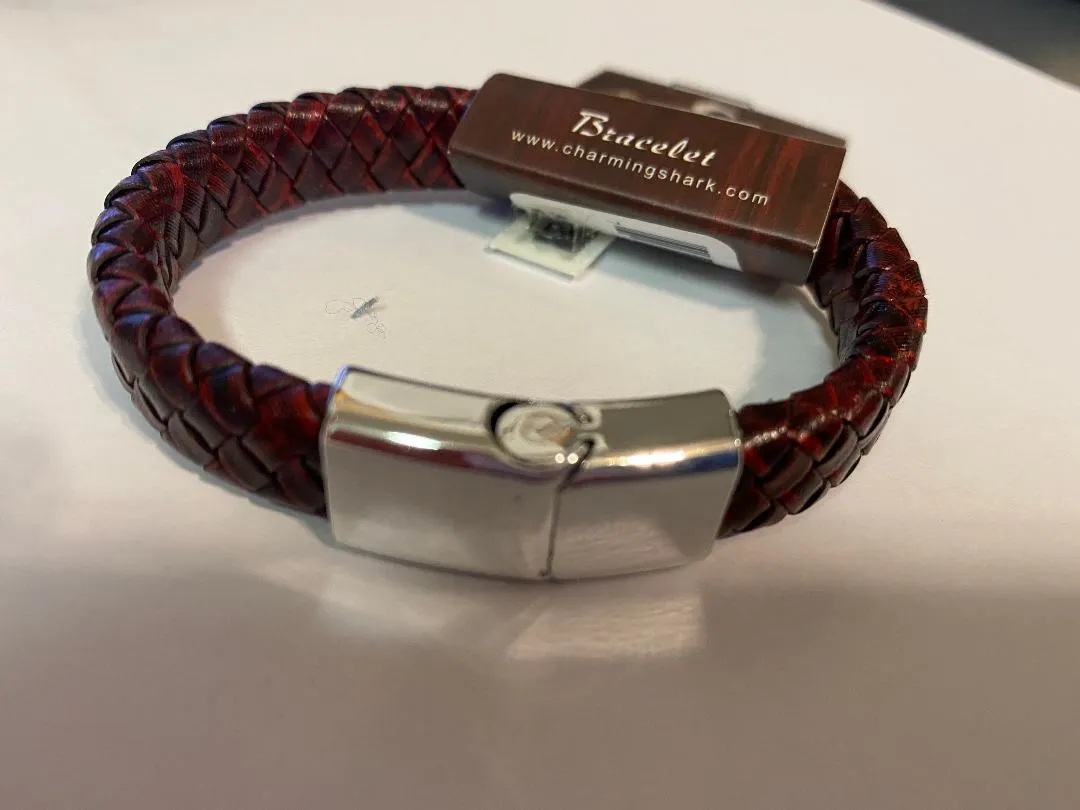 Charming Shark Leather Woven Bracelets