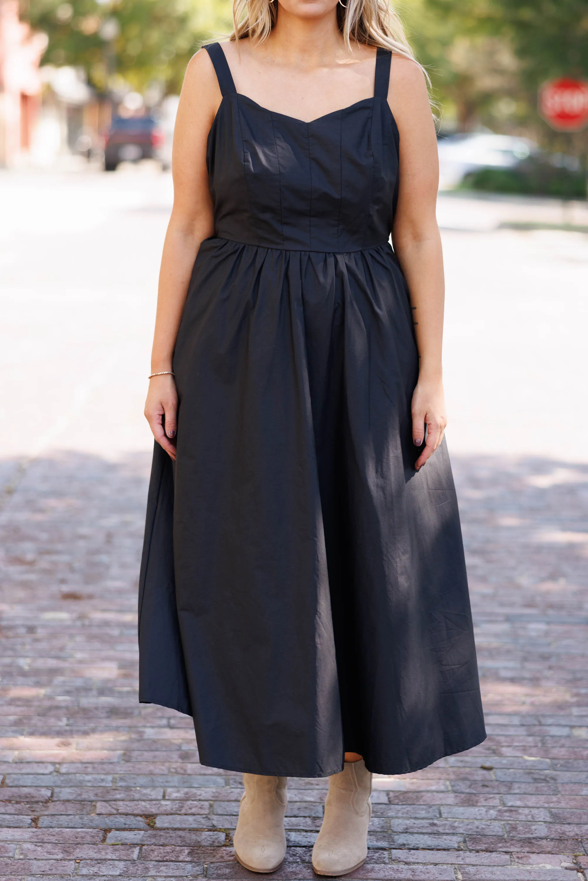 Charming Twist Dress, Black