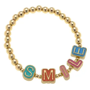 CHARMING WORDS BEAD BRACELET | SMILE