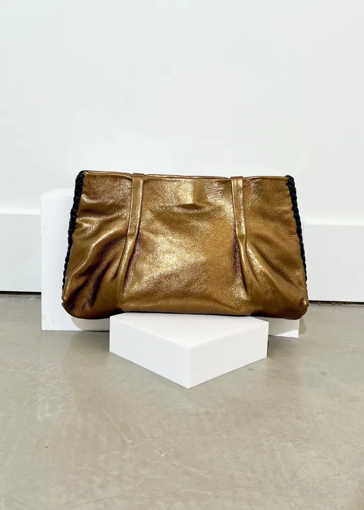 Ciel Oversized Clutch- Bronze