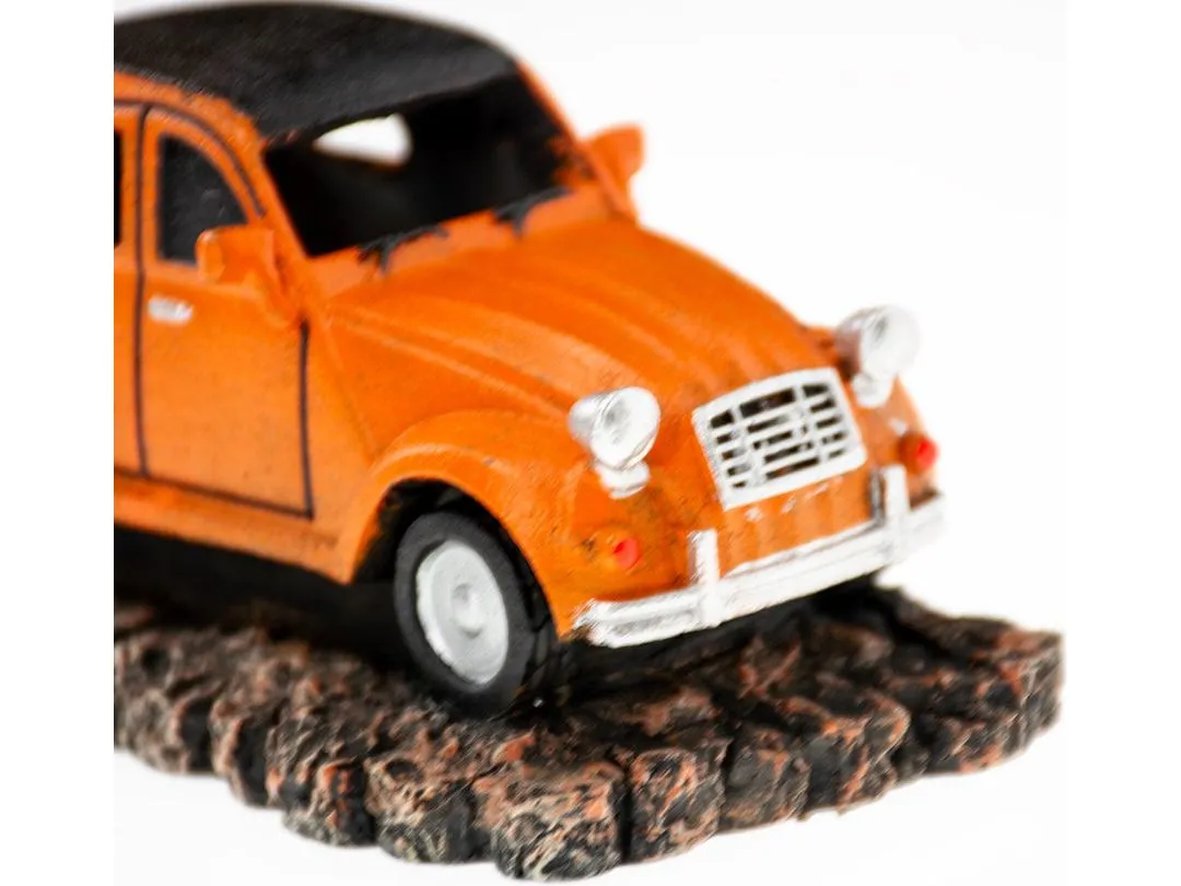 classic car French 2 14,5x7,5x6,5cm orange