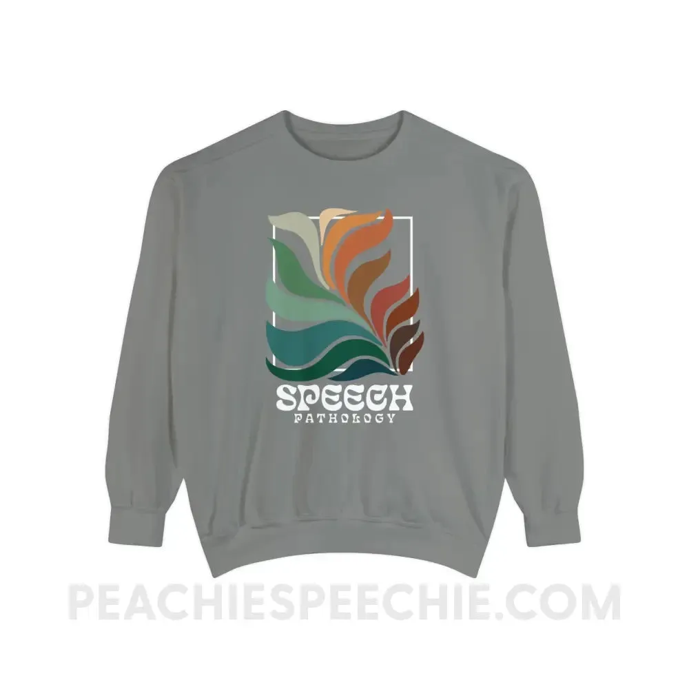 Colorful Bloom Speech Pathology Comfort Colors Crewneck