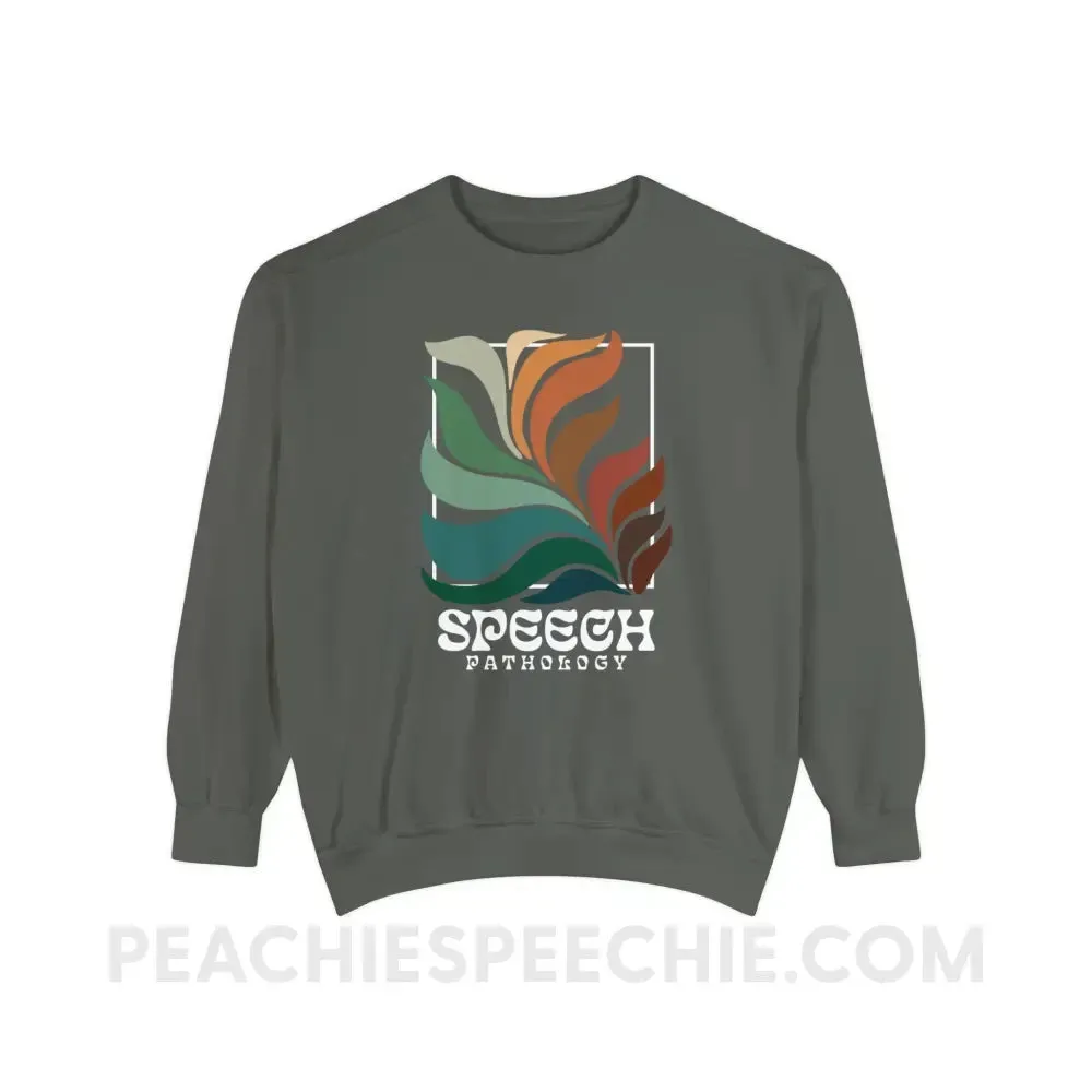 Colorful Bloom Speech Pathology Comfort Colors Crewneck