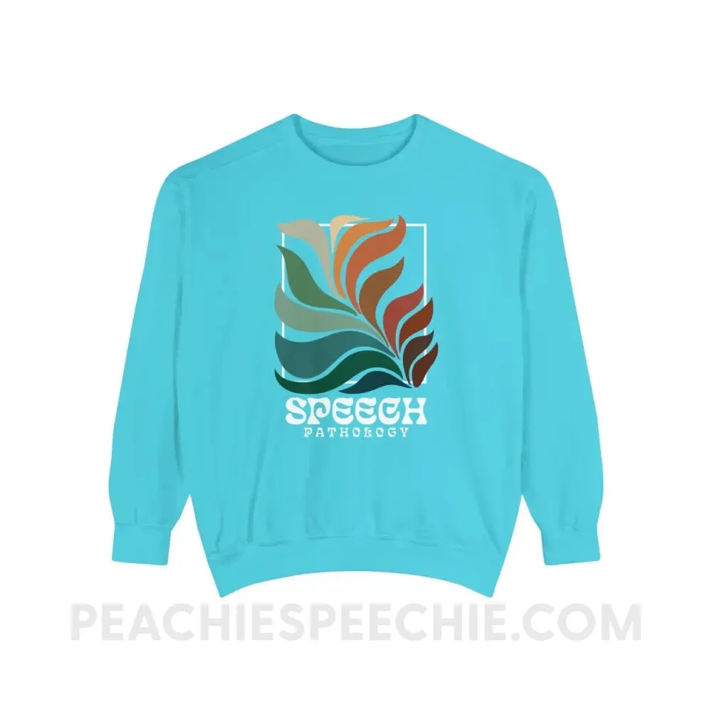 Colorful Bloom Speech Pathology Comfort Colors Crewneck