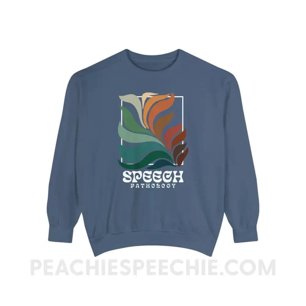 Colorful Bloom Speech Pathology Comfort Colors Crewneck