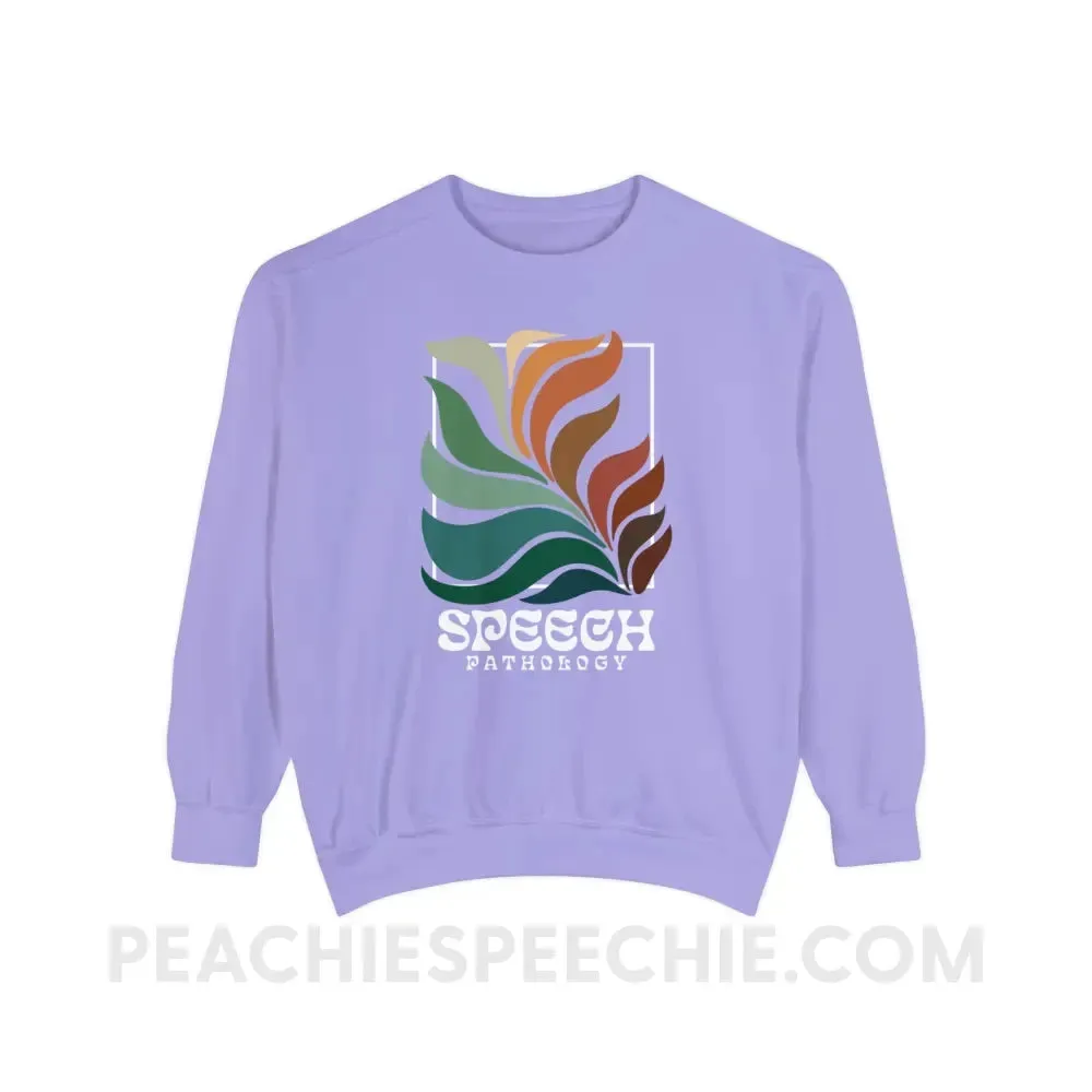 Colorful Bloom Speech Pathology Comfort Colors Crewneck