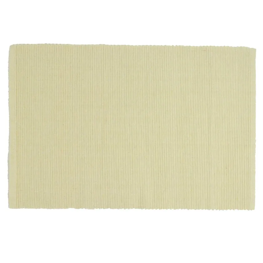 Cotton Ribbed Placemats - Cream