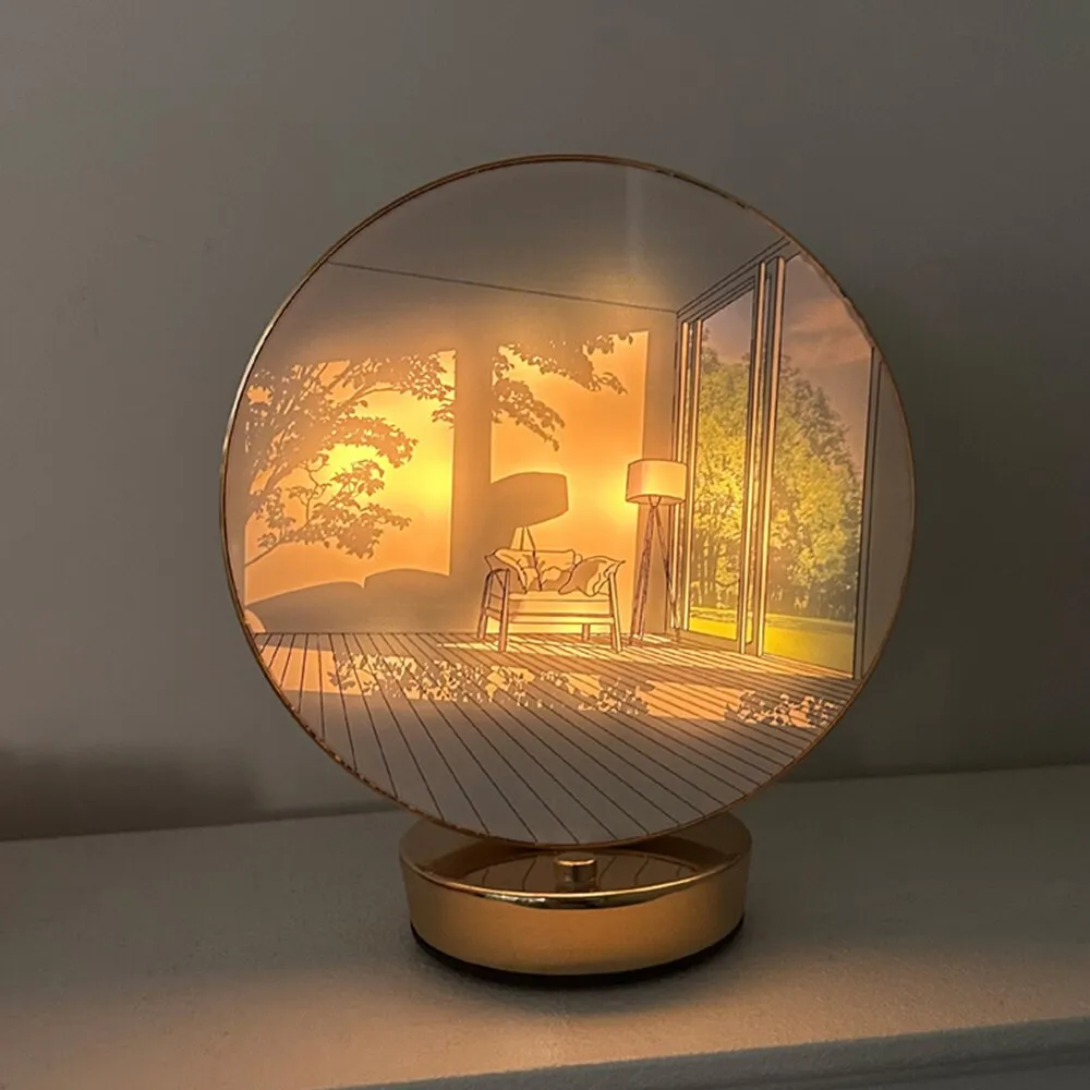 Creative Artistic Orb Painting Table Lamp