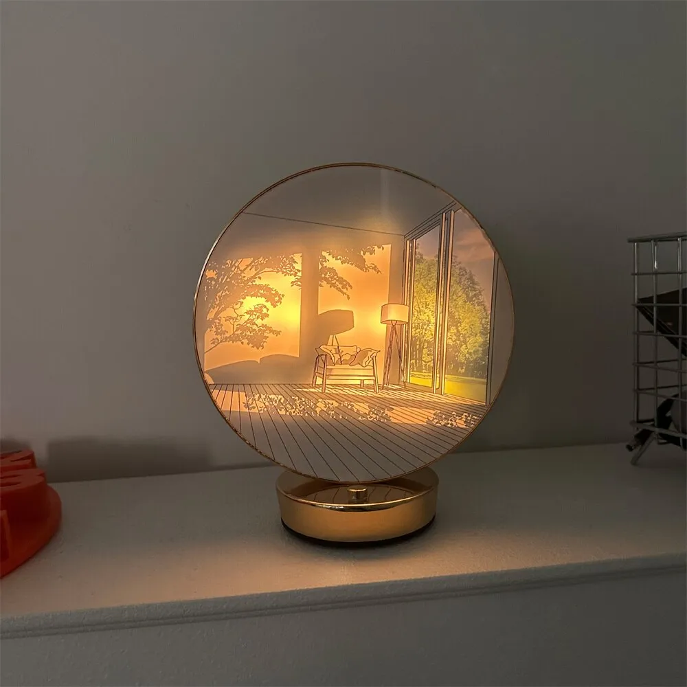 Creative Artistic Orb Painting Table Lamp