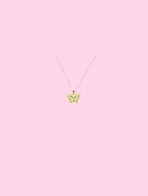 Crystal Clear Butterfly Necklace