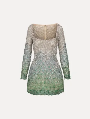 Crystal Embroidered Cocktail Dress