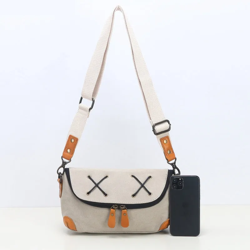 Cute Womens Canvas Shoulder Bags Canvas Crossbody Bag For Ladies