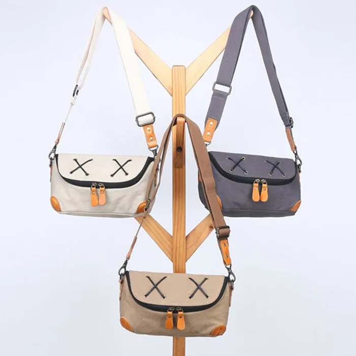 Cute Womens Canvas Shoulder Bags Canvas Crossbody Bag For Ladies