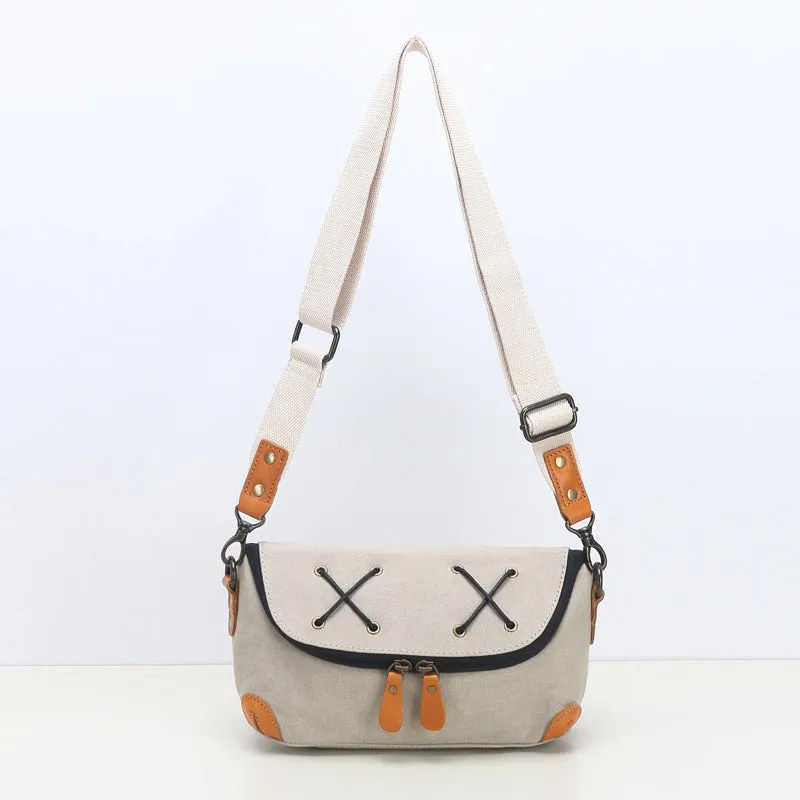 Cute Womens Canvas Shoulder Bags Canvas Crossbody Bag For Ladies