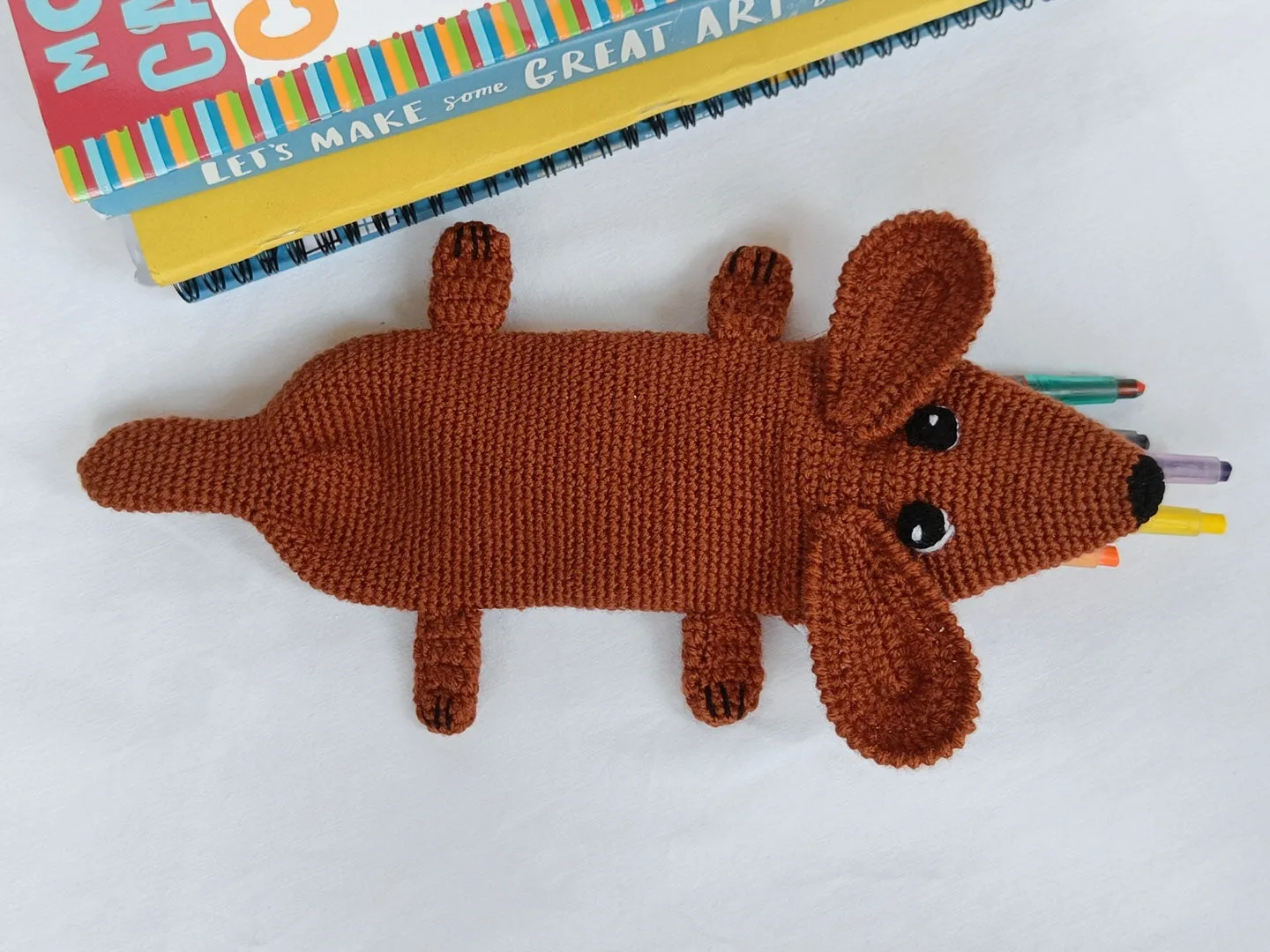 Dachshund Sausage Dog Crochet Pencil Case