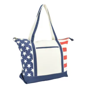 Dalix Stars and Stripes Tote Bag