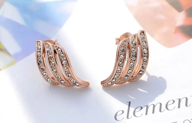 Dazzling Diamond Hoop Stud Earrings