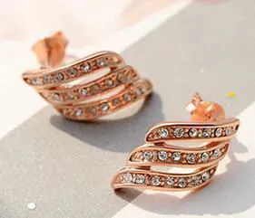 Dazzling Diamond Hoop Stud Earrings