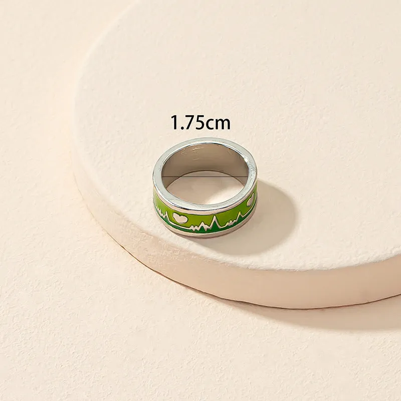 Dazzling Electrocardiogram Metal Tail Ring - Vienna Verve Collection