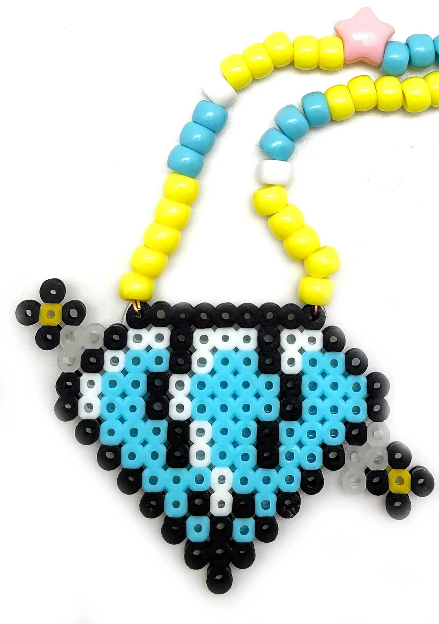 Dazzling Ice Diamond Rave Kandi Necklace