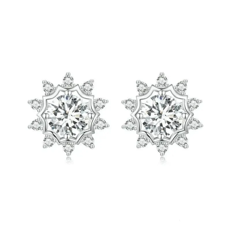 Dazzling Ideal Cut Lab Created Diamond Earrings