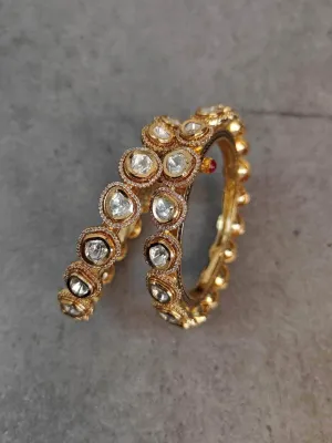 Dazzling Kundan Studded Bangle Set