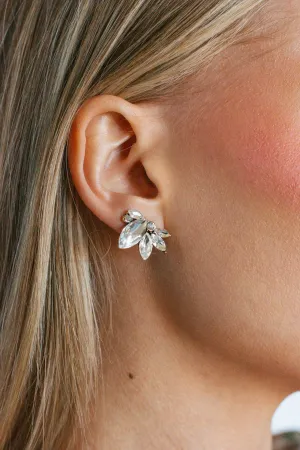 Dazzling Shine Clear Crystal Stud Earring