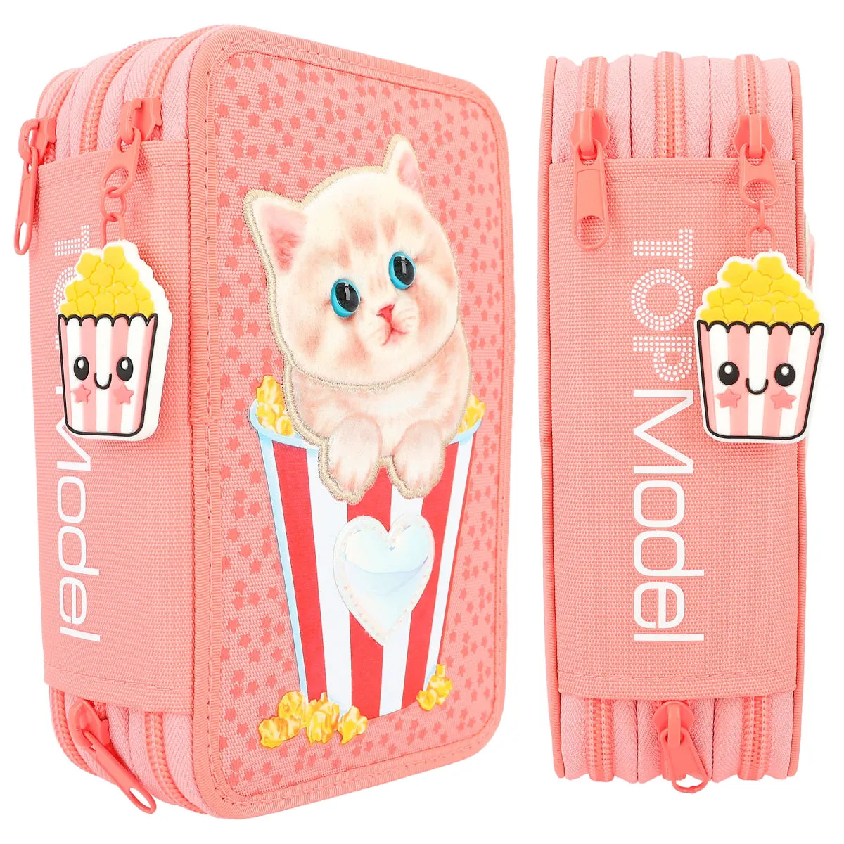 Depesche Topmodel Triple Pencil Case with Cat Application Cutie Star