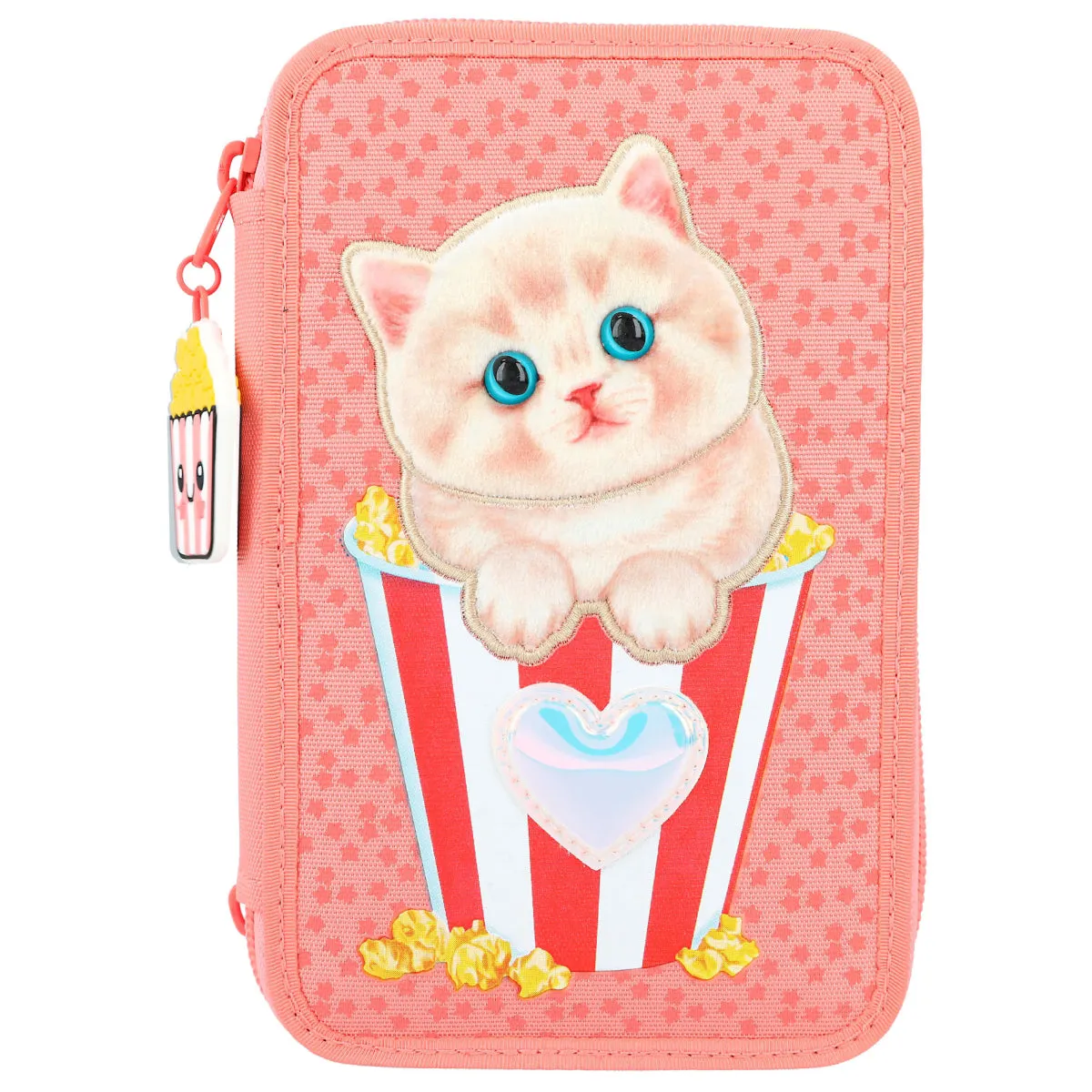 Depesche Topmodel Triple Pencil Case with Cat Application Cutie Star