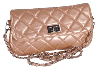 Designer Style Quilted Clutch Cross Body & Shoulder Bag | Women Faux Leather Flap Bags | Fashionable Inner Zipped Handbags | Twist Lock Closure, Reflective Color & Detachable Strap