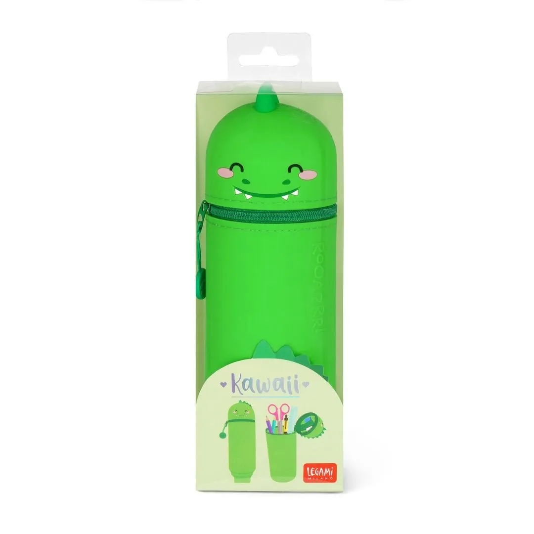 Dino 2 in 1 Silicone Pencil Case