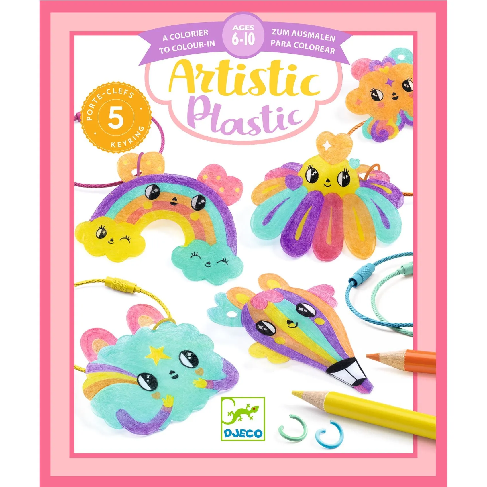 Djeco Artistic Plastic – Kawaii Keyring