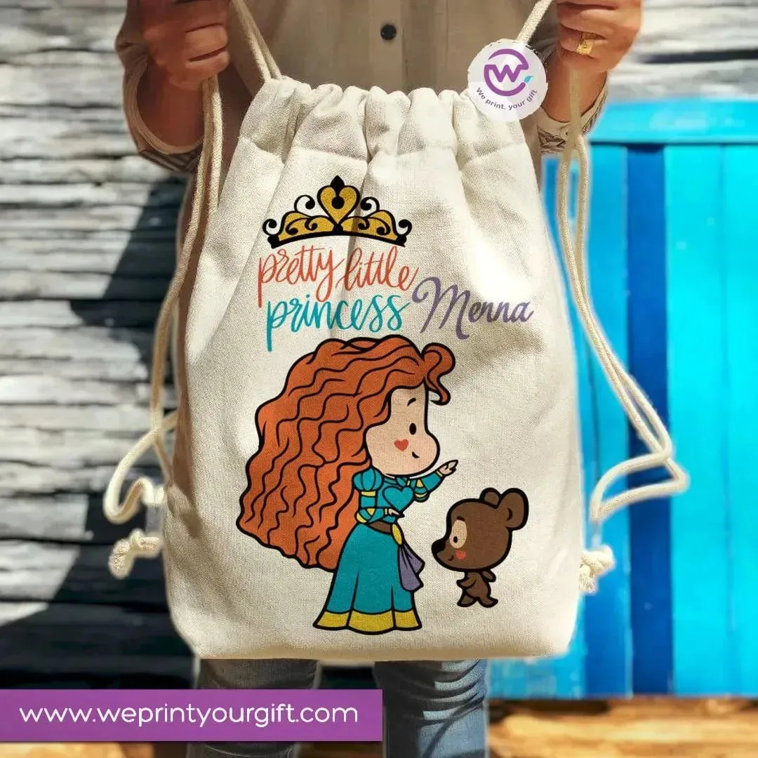 Drawstring Bag -princess