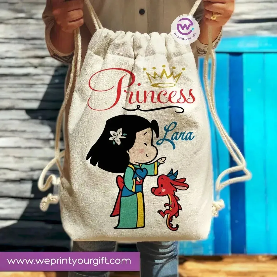 Drawstring Bag -princess