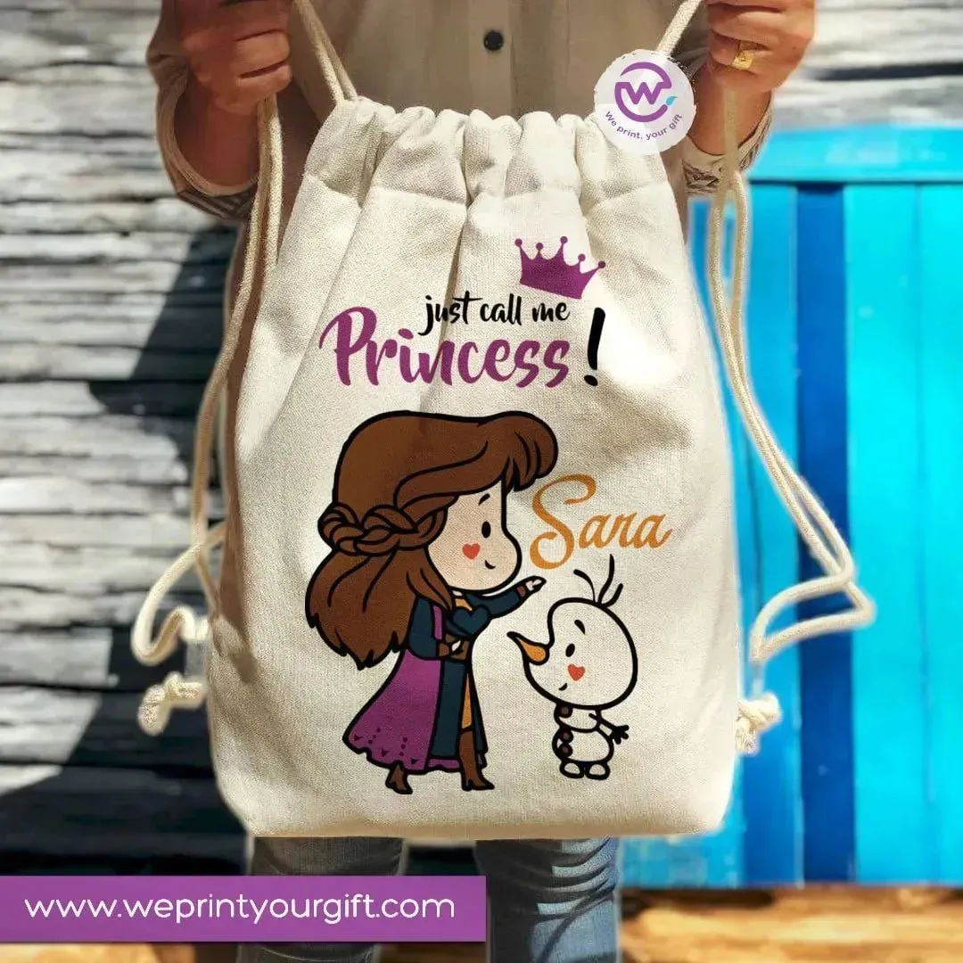 Drawstring Bag -princess