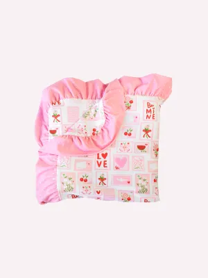 Dreamer Ruffled Blanket - Love Stamps