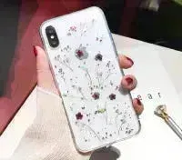 Dried flower epoxy silicone phone case