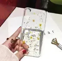 Dried flower epoxy silicone phone case