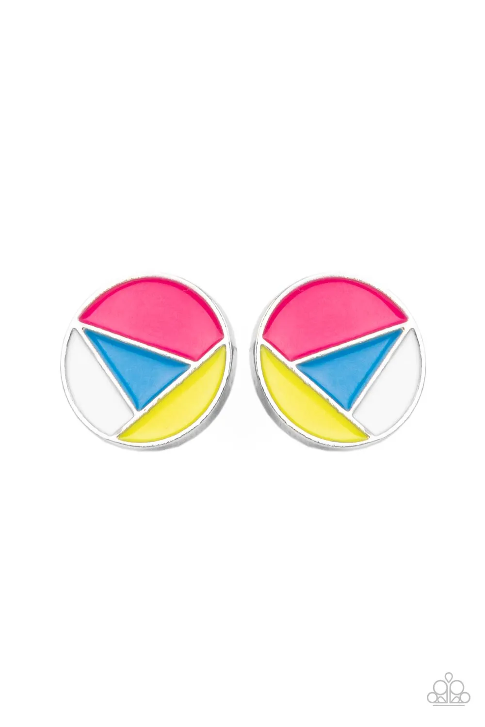 Earrings Artistic Expression - Pink Multi POST E154