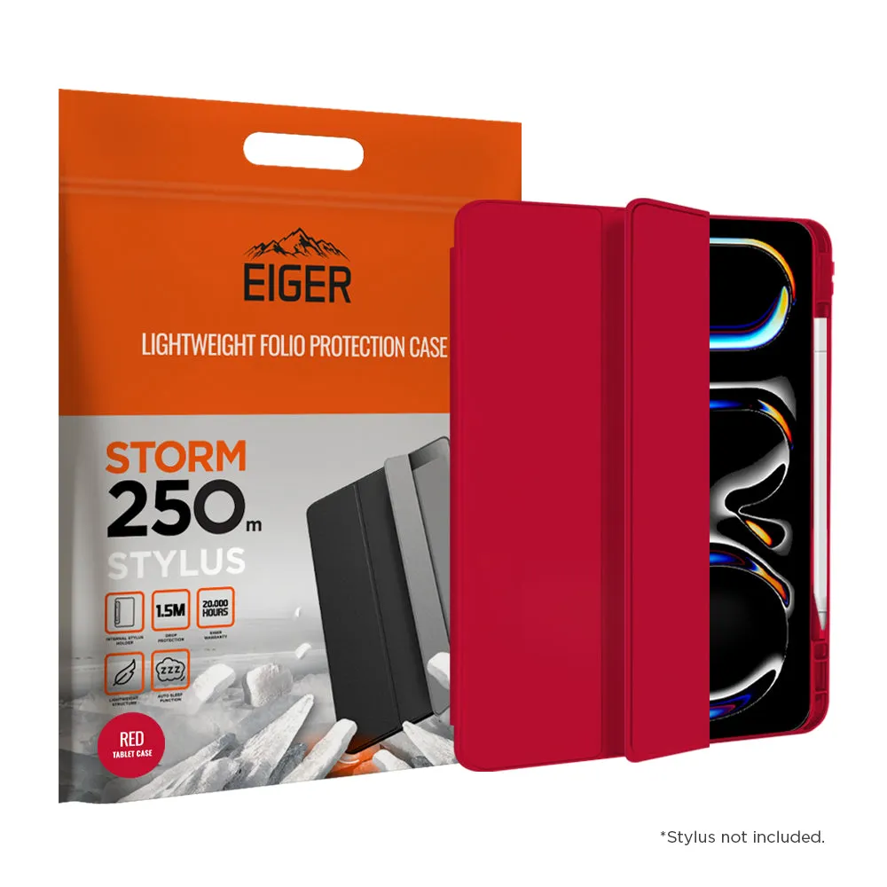 Eiger Storm 250m Stylus Case for iPad Pro 13 (2024) in Red