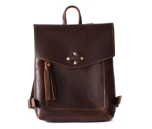 Elegant Customizable Leather Rucksack