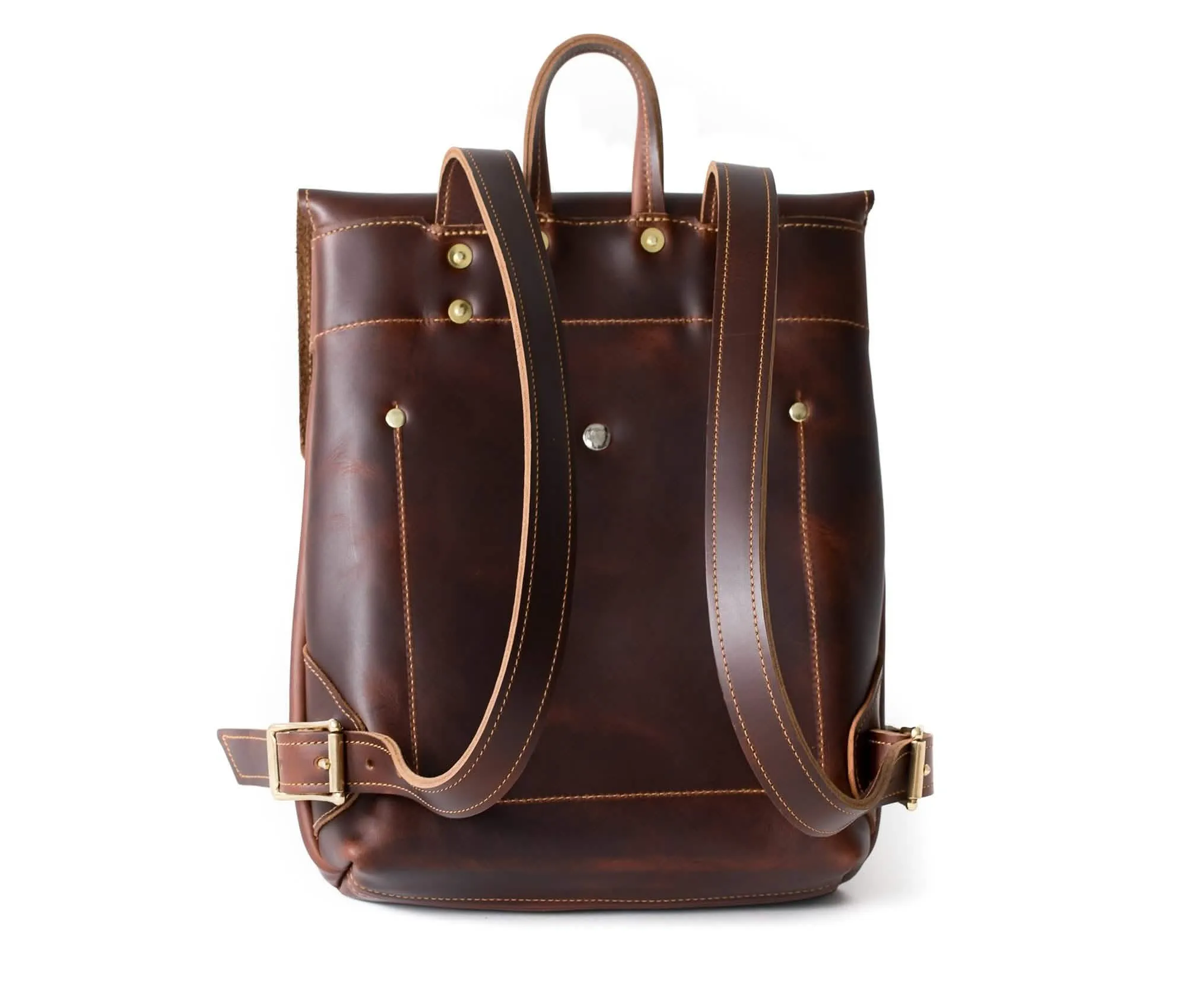 Elegant Customizable Leather Rucksack