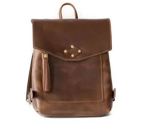 Elegant Customizable Leather Rucksack