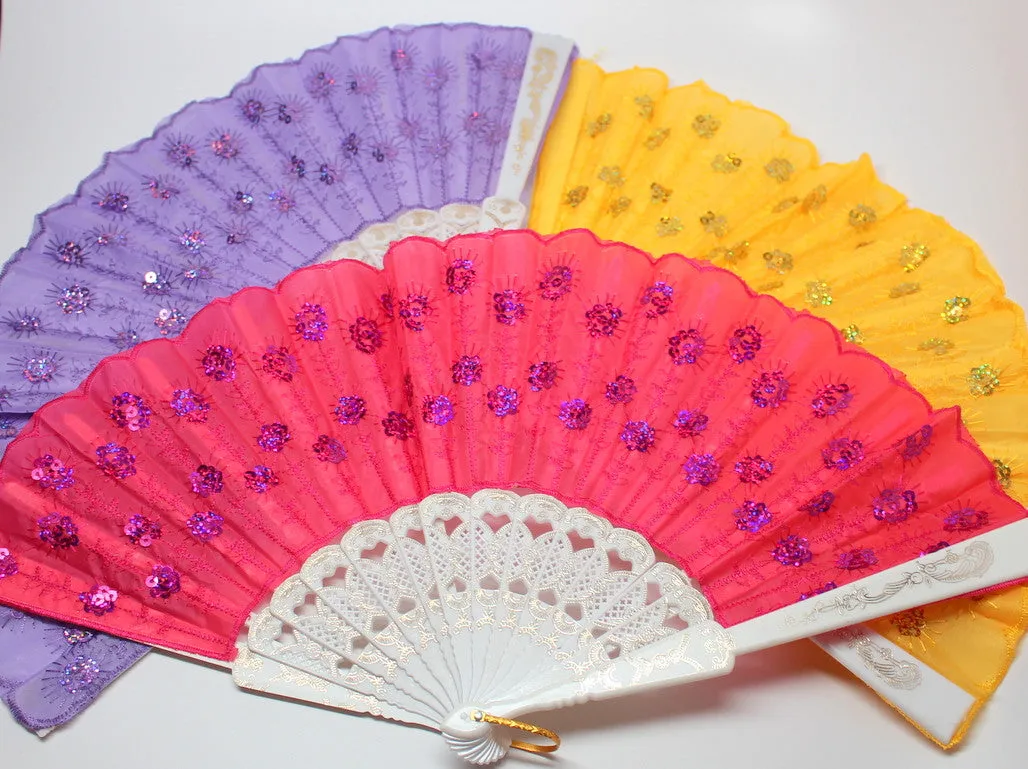 Enchanting Sequined Fan (Comes in Several Colors)