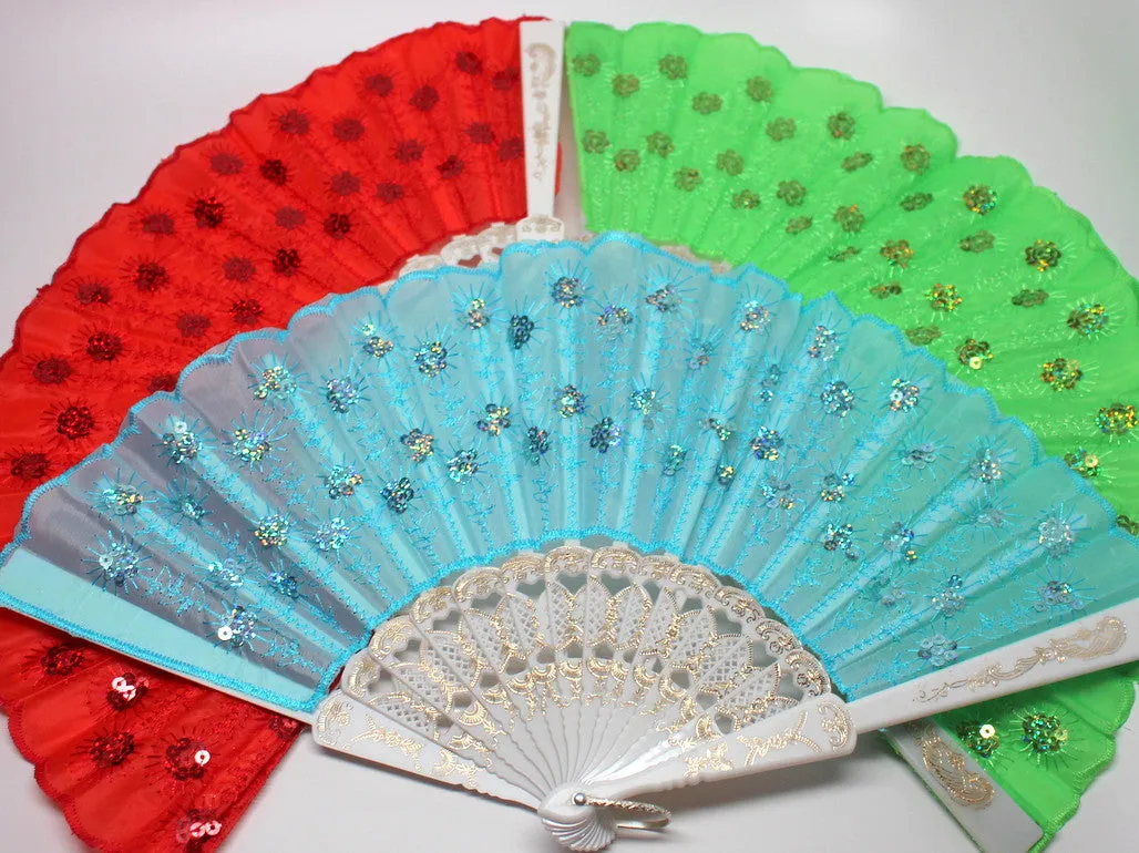 Enchanting Sequined Fan (Comes in Several Colors)