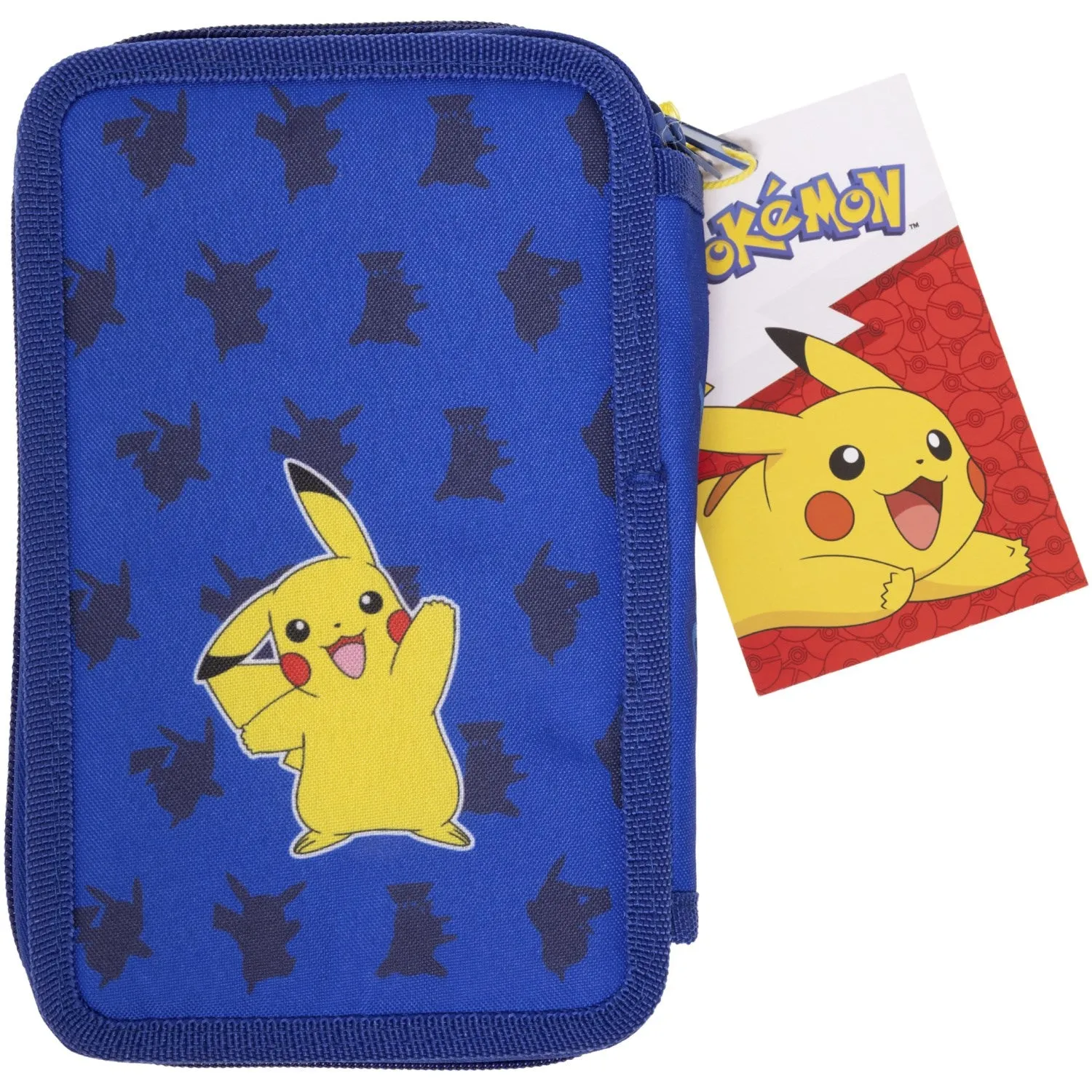 Euromic Pokémon Fyldt Pencil Case med 2 rum, 300D rich nylon, 19.5 x 12.5 x 5 cm