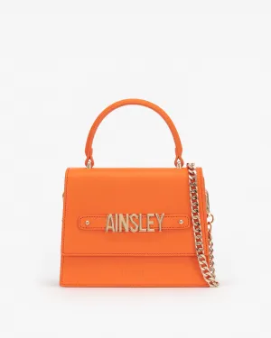 Evening Bag in Orange with Personalised Hardware