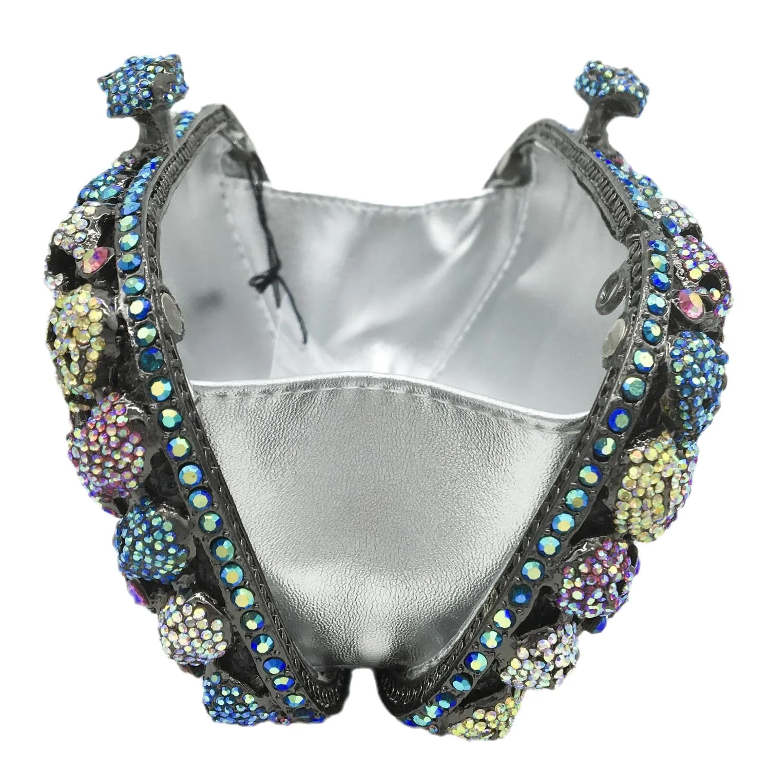 Evening Bag With Skull Rhinestones