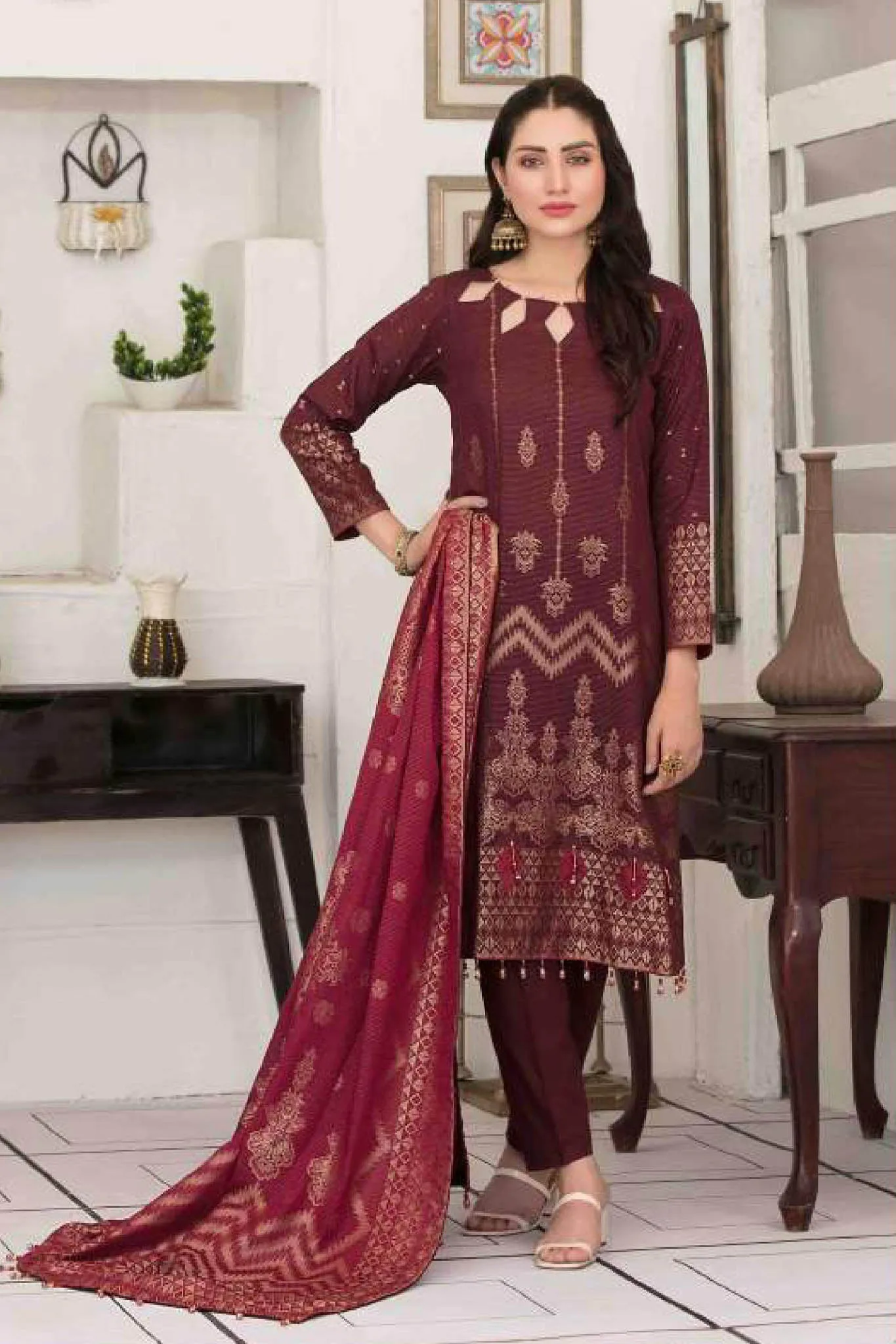 Ezlyn by Tawakkal Unstitched 3 Piece Broshia Lawn Collection'2022-EZ-2137