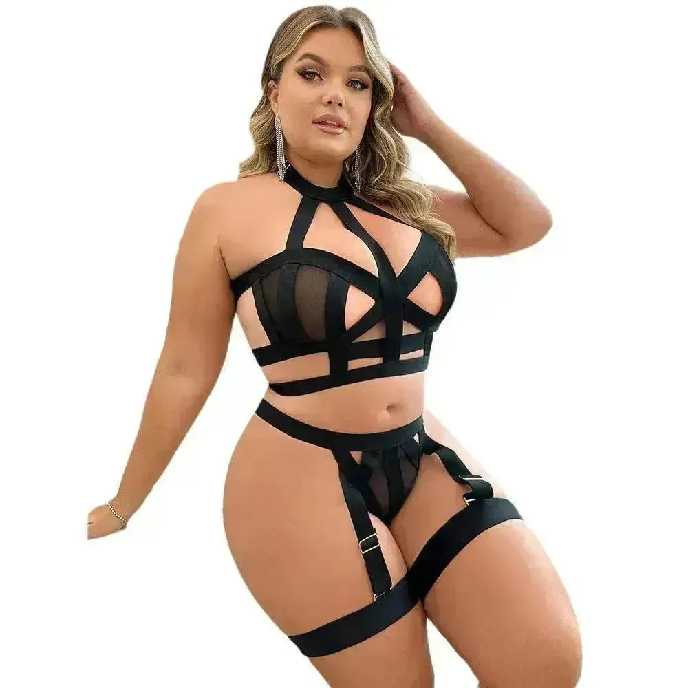 Fat Woman Charming Lingerie Suit